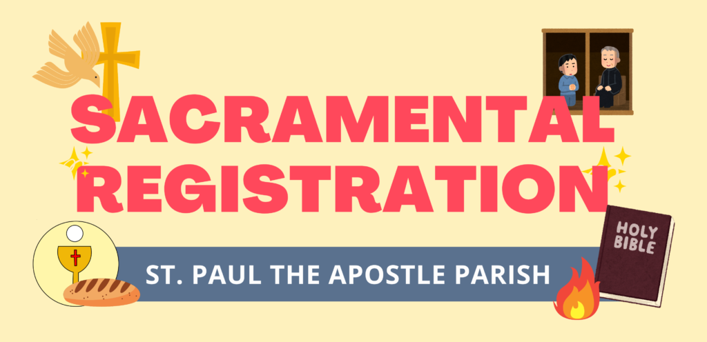 Sacramental Registration for SY2026-2027